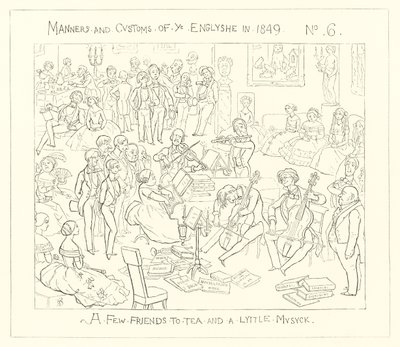 1849, Kilku przyjaciół na herbatę i trochę muzyki autorstwa Richard Doyle