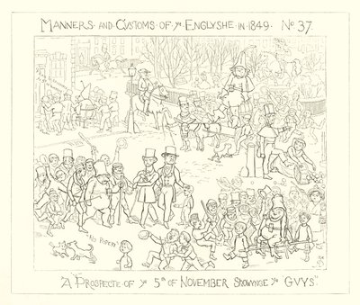 1849, Perspektywa 5 listopada pokazująca Facetów autorstwa Richard Doyle
