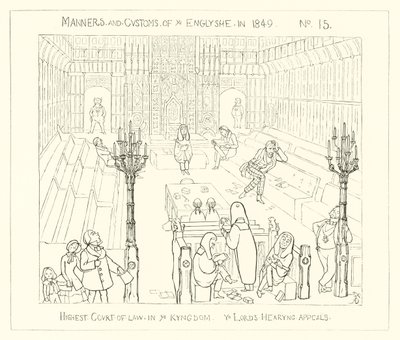 1849, Najwyższy Sąd w Królestwie, The Lords rozprawa apelacyjna autorstwa Richard Doyle