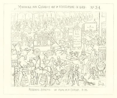 1849, Regent Street o czwartej po południu autorstwa Richard Doyle