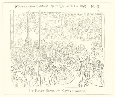1849, Wystawa Kwiatów w Chiswick Gardens autorstwa Richard Doyle