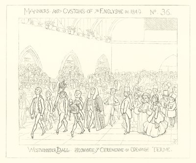 1849, Westminster Hall, Ceremonia otwarcia semestru autorstwa Richard Doyle