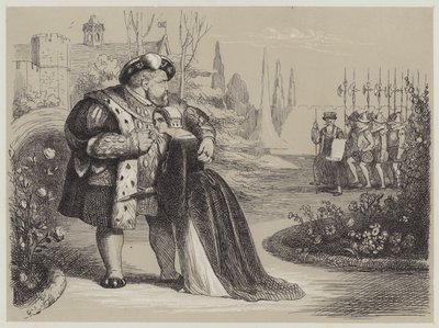 Krytyczny moment w życiu Katarzyny Parr (akwatinta) autorstwa Richard Doyle