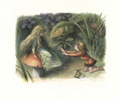 Elf Prince odrzucony przez wróżkę na muchomorze (litografia) autorstwa Richard Doyle