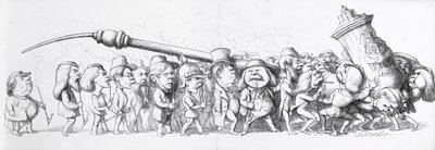 Niemieccy goście na Wielkiej Wystawie, 1851 autorstwa Richard Doyle
