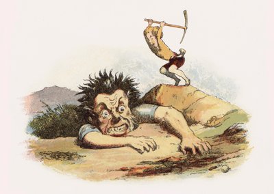 Ilustracja do Jacka The Giant Killer (kolor lito) autorstwa Richard Doyle
