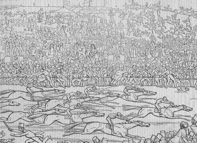 Maniers and Customs of ye Englyshe Nowa seria nr 8: Ye Derbye Daye 1849 autorstwa Richard Doyle