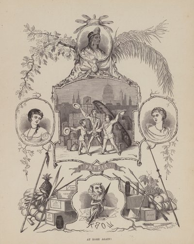 Strona z amerykańskiej trasy panów Browna, Jonesa i Robinsona (rycina) autorstwa Richard Doyle