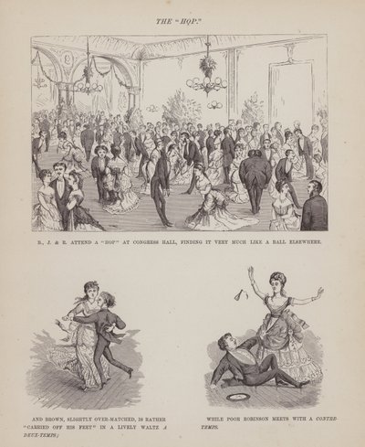Strona z amerykańskiej trasy panów Browna, Jonesa i Robinsona (grawerunek) autorstwa Richard Doyle
