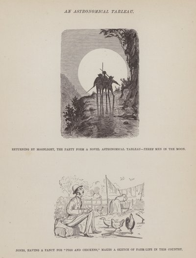 Strona z amerykańskiej trasy panów Browna, Jonesa i Robinsona (grawerunek) autorstwa Richard Doyle