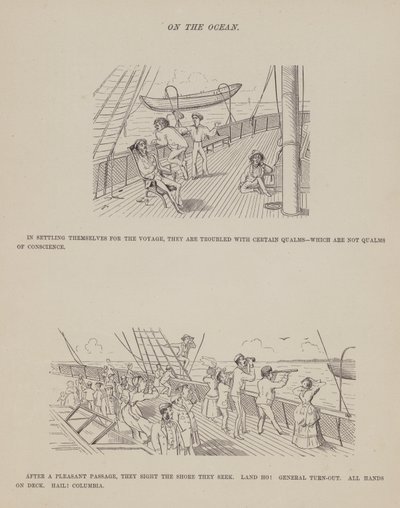 Strona z amerykańskiej trasy panów Browna, Jonesa i Robinsona (grawerunek) autorstwa Richard Doyle