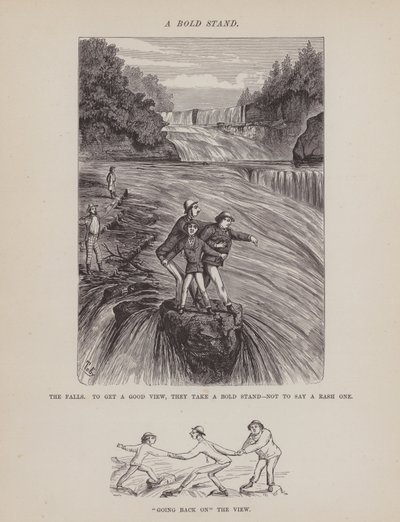 Strona z amerykańskiej trasy panów Browna, Jonesa i Robinsona (grawerunek) autorstwa Richard Doyle