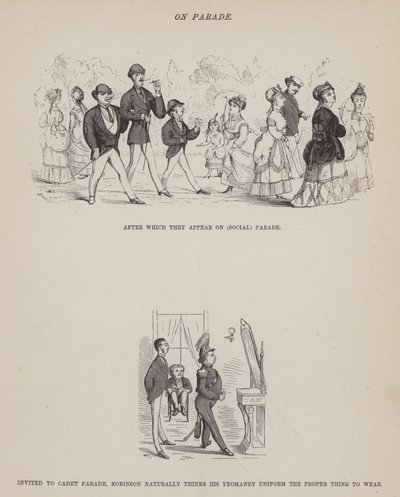 Strona z amerykańskiej trasy panów Browna, Jonesa i Robinsona (grawerunek) autorstwa Richard Doyle