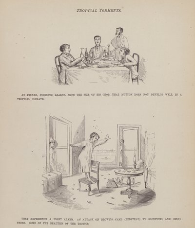 Strona z amerykańskiej trasy panów Browna, Jonesa i Robinsona (grawerunek) autorstwa Richard Doyle