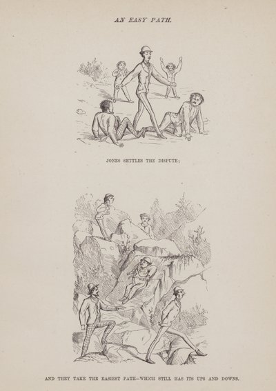 Strona z amerykańskiej trasy panów Browna, Jonesa i Robinsona (grawerunek) autorstwa Richard Doyle