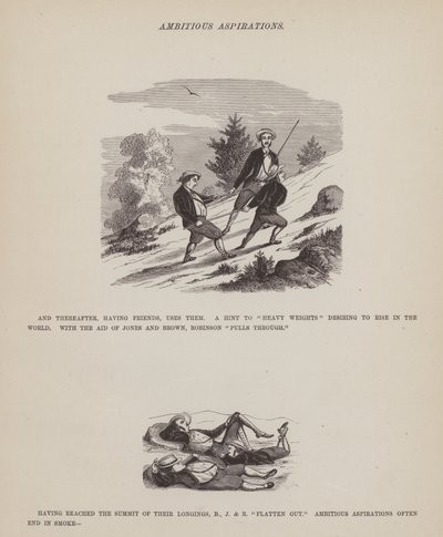 Strona z amerykańskiej trasy panów Browna, Jonesa i Robinsona (grawerunek) autorstwa Richard Doyle