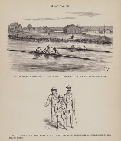 Strona z amerykańskiej trasy panów Browna, Jonesa i Robinsona (grawerunek) autorstwa Richard Doyle