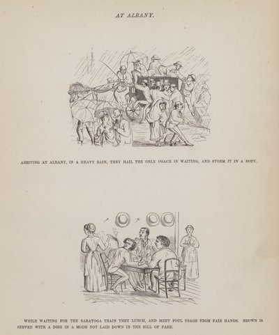 د میسرز براون، جونز او رابینسن (نقشې) پولی امریکایی سفر څخه پاڼه autorstwa Richard Doyle