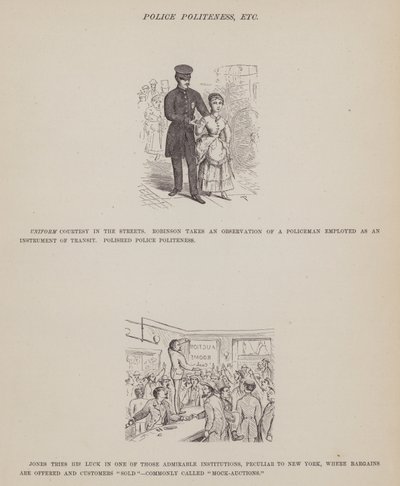 Strona z amerykańskiej trasy panów Browna, Jonesa i Robinsona (grawerunek) autorstwa Richard Doyle