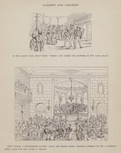 Strona z The American Tour of Messrs Brown, Jones and Robinson (rycina) autorstwa Richard Doyle