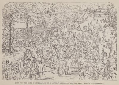 Strona z amerykańskiej trasy panów Browna, Jonesa i Robinsona (grawerunek) autorstwa Richard Doyle