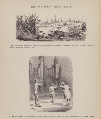 Strona z amerykańskiej trasy panów Browna, Jonesa i Robinsona (grawerunek) autorstwa Richard Doyle