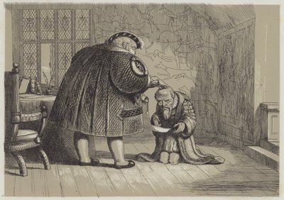 Podnoszenie zapasów za panowania Henryka VIII (akwatinta) autorstwa Richard Doyle