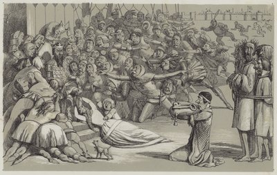 Kapitulacja Calais (akwatinta) autorstwa Richard Doyle