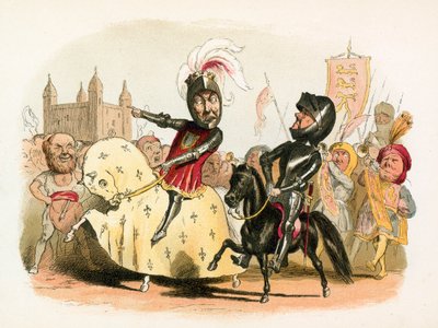 Czarny Książę i francuski król wkraczają do Londynu autorstwa Richard Doyle