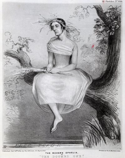 Współczesna Ofelia, czyli skazana na zagładę, 1845 autorstwa Richard Doyle