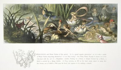 Lilie wodne i wróżki wodne autorstwa Richard Doyle