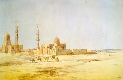 „Grobowce Kalifów, Kair”, ok. 1842 r. autorstwa Richard Dudd