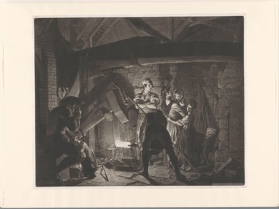 Rodzina w kuźni Żelazna kuźnia autorstwa Richard Earlom