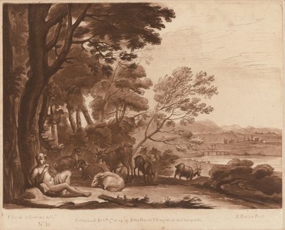 Krajobraz nr. 15 z „Księgi Prawdy” autorstwa Richard Earlom after Claude Lorrain