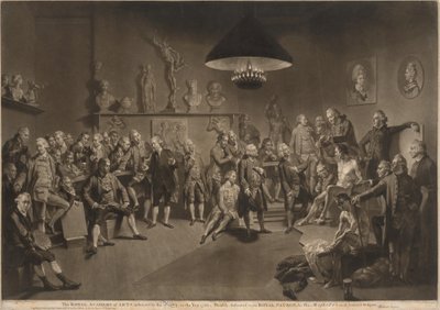 Królewska Akademia Sztuk autorstwa Richard Earlom, after Johann Zoffany