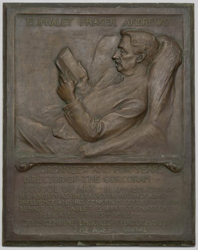 Tablica pamiątkowa zmarłego E.F. Andrewsa, 1917. autorstwa Richard Edwin Brooks