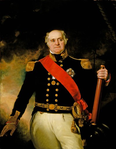 Sir Thomas Masterman Hardy, wiceadmirał Błękitnej Floty (1769-1839) autorstwa Richard Evans