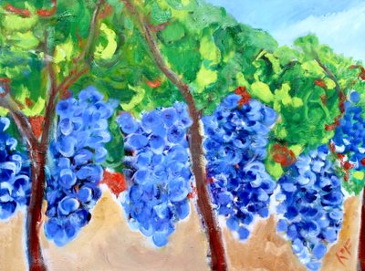 Winogrona na winorośli, 2017 autorstwa Richard Fox