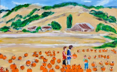 Zbieranie dyni, Nicasio, 2018 autorstwa Richard Fox