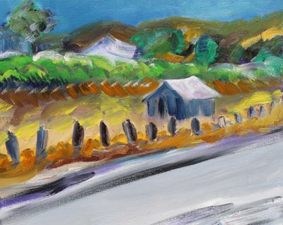 Szopa przy autostradzie, 2017 autorstwa Richard Fox