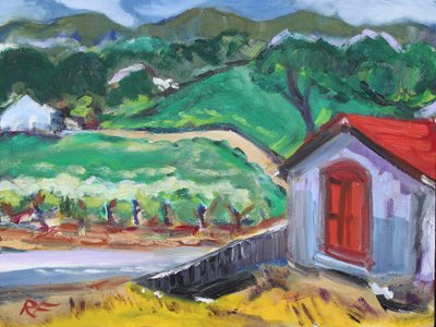 Czerwone drzwi, Sonoma, 2017 autorstwa Richard Fox