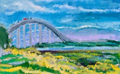Czerwona ciężarówka, 2019 autorstwa Richard Fox