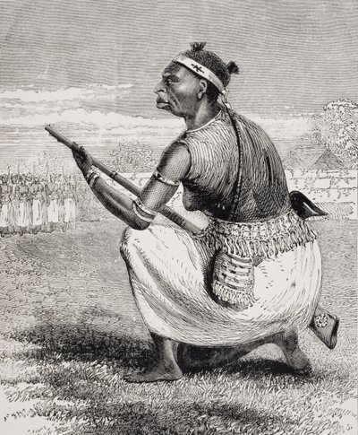 Główny oficer Richards Brigade of Amazons, z „Życia kapitana Sir Richarda Burtona, tom II” Isabel Burton (1831-96) opublikowanego w 1893 r. autorstwa Richard Francis Burton