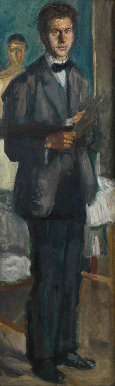 Autoportret z paletą, 1906-1907. autorstwa Richard Gerstl