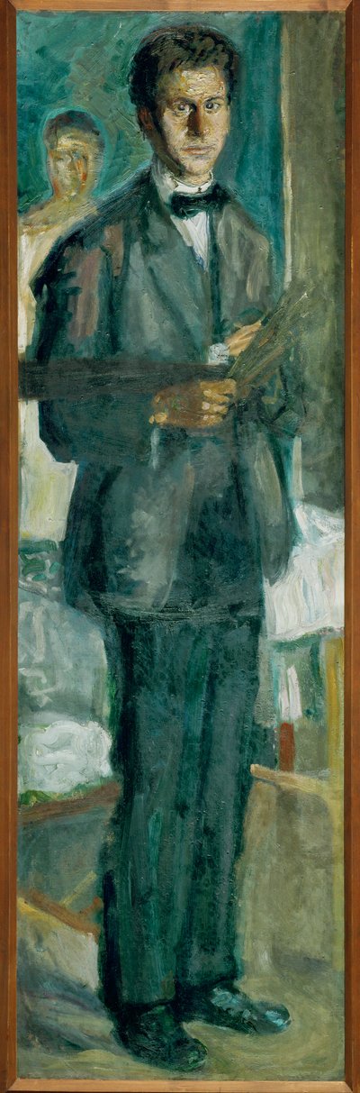 Autoportret z paletą malarską (olej na płótnie) autorstwa Richard Gerstl