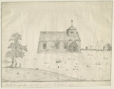 Kościół pożegnalny: rysunek piórem, bd [?koniec XVIII w.] (rysunek) autorstwa Richard Greene