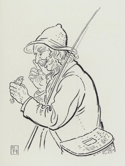Rybak i mała rybka (rycina) autorstwa Richard Heighway