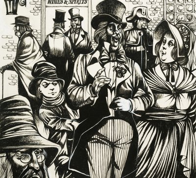 Dzieci takie jak dickensowski Oliver Twist nauczyły się kraść kieszenie autorstwa Richard Hook