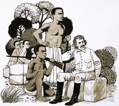 David Livingstone, odkrywca, który odkrył Wodospady Wiktorii autorstwa Richard Hook