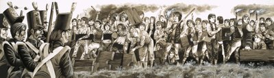 W 1797 r. wojsko zostało wezwane do stłumienia zamieszek wśród uczniów w Rugby autorstwa Richard Hook